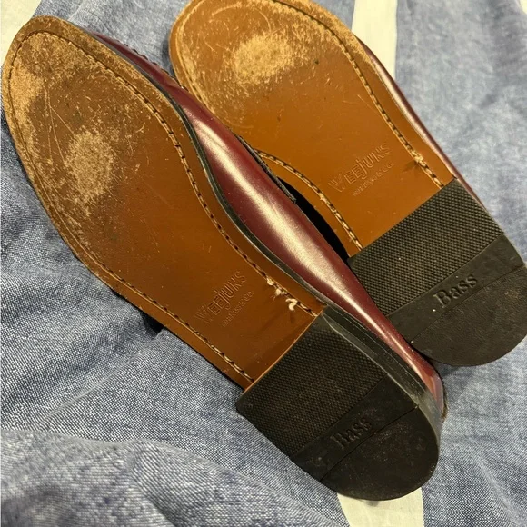 Bass Classic Brown Leather Loafers - Picture 6 of 8